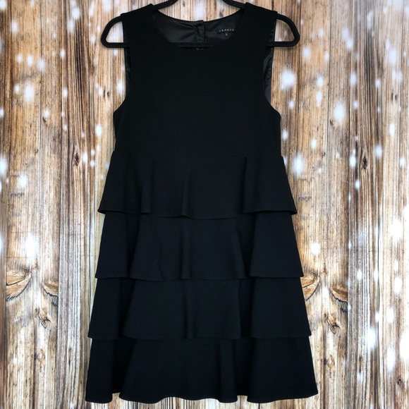 Theory Dresses & Skirts - Theory Prisema Ruffle Tier Black Dress